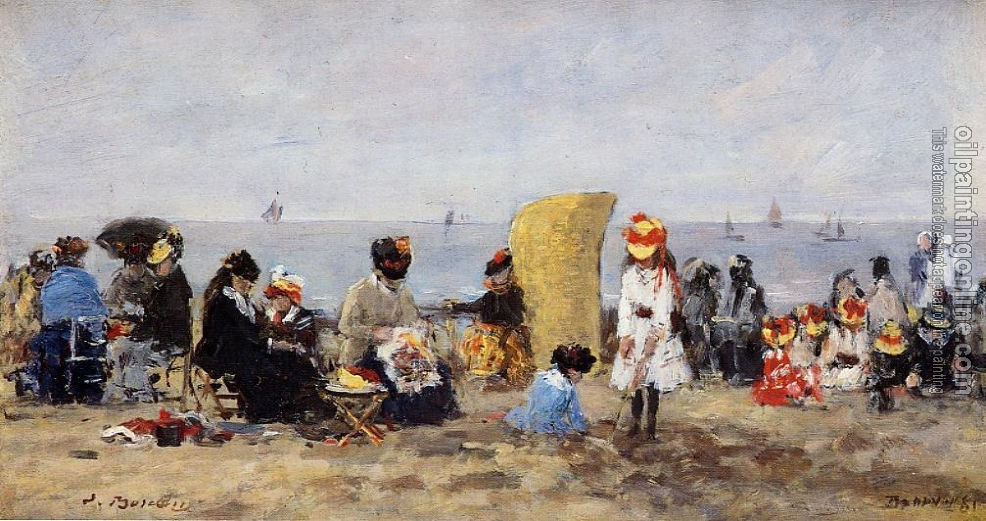 Boudin, Eugene - Trouville, Beach Scene